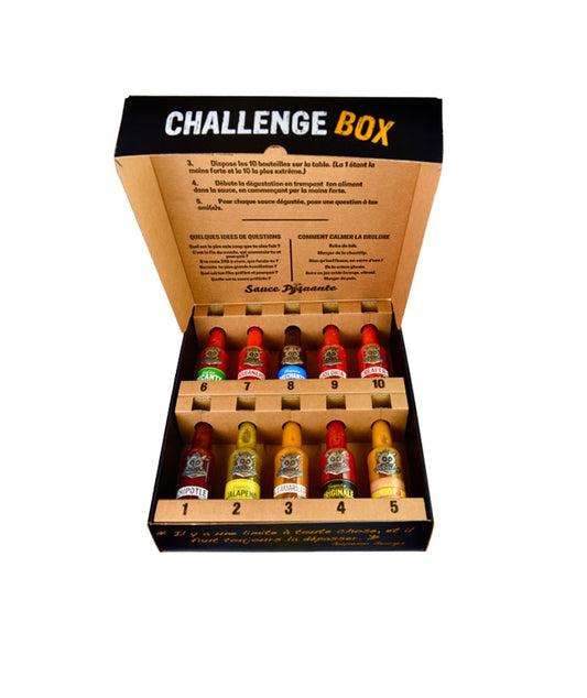 Coffret défi 10 sauces piquantes