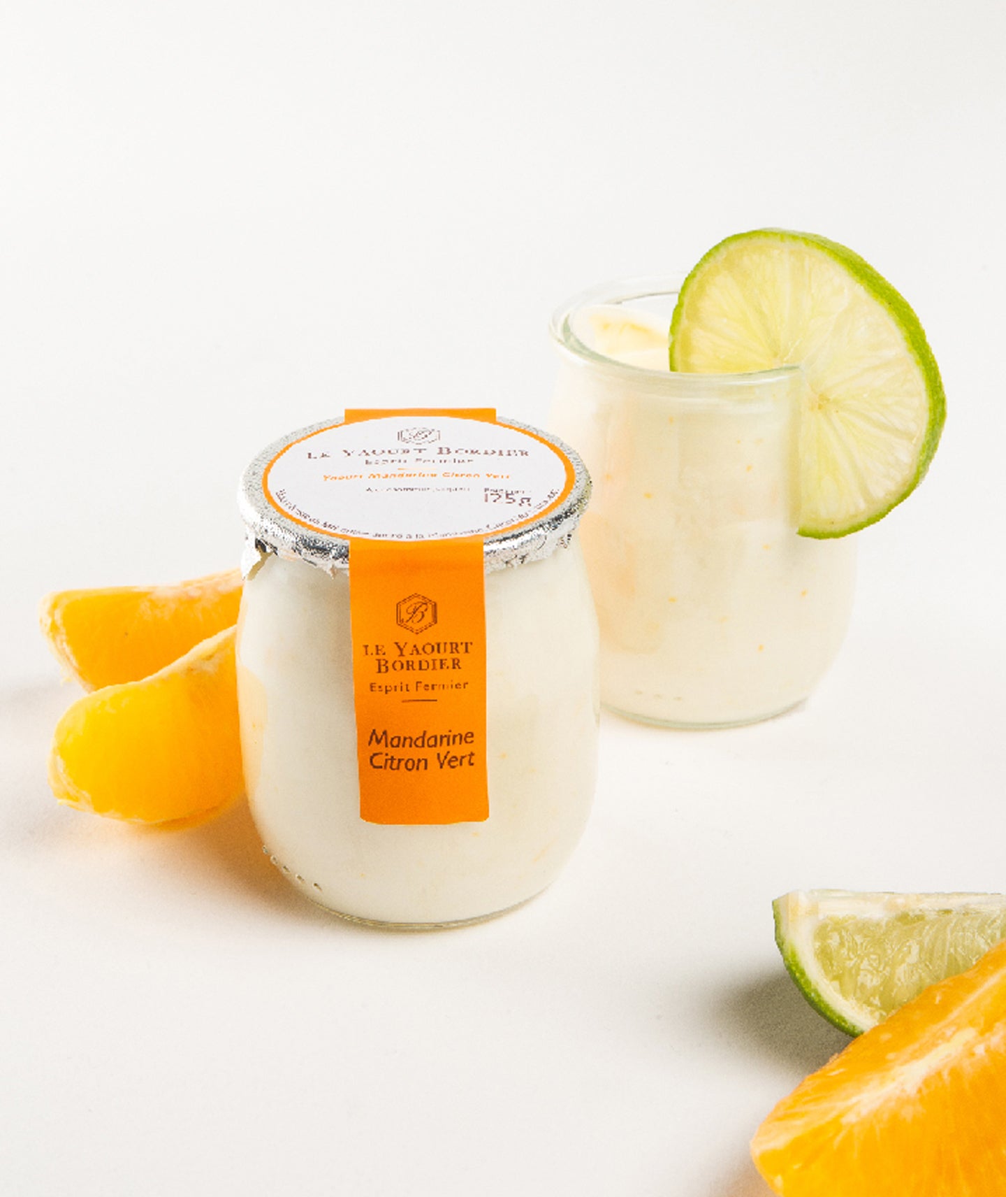 Yaourt Bordier mandarine et citron vert