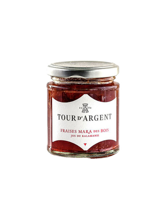 Confiture fraises Mara des Bois et jus de Kalamansi