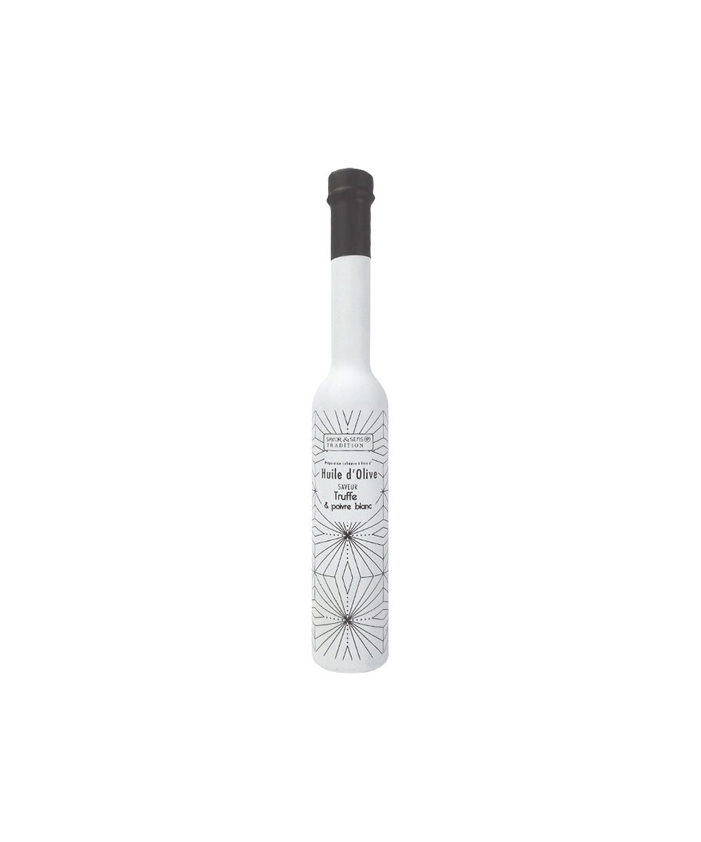 Huile d’olive saveur truffe et poivre blanc