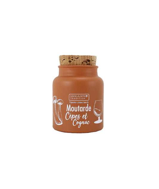 Moutarde traditionnelle aux cèpes et cognac