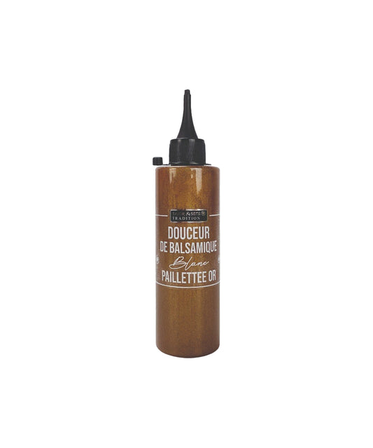 Crème de balsamique blanche pailletée