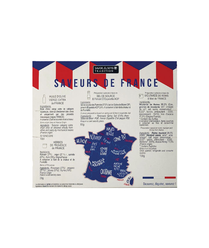 Coffret autour des saveurs de France vue dos aux Galeries Lafayette Le Gourmet