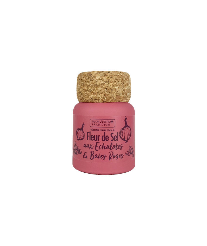 Fleur de sel aux echalotes et baies roses