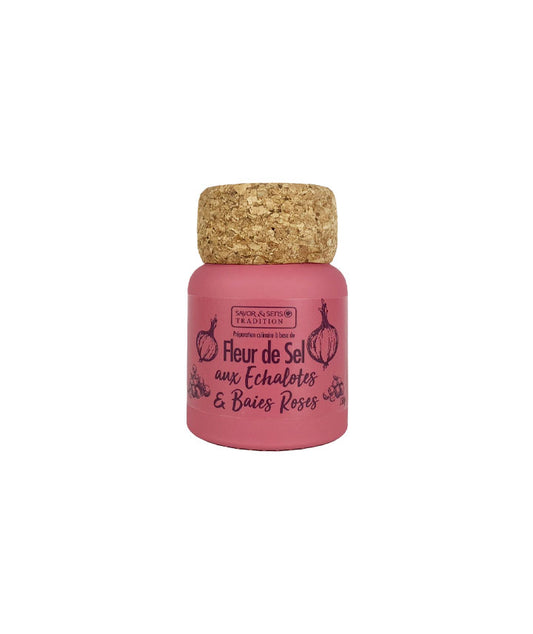 Fleur de sel aux echalotes et baies roses