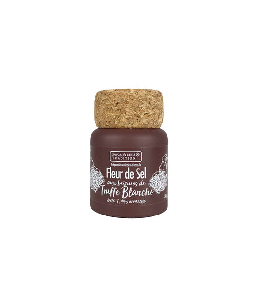 Fleur de sel aux brisures de truffe blanche d'été 1,9% aromatisée