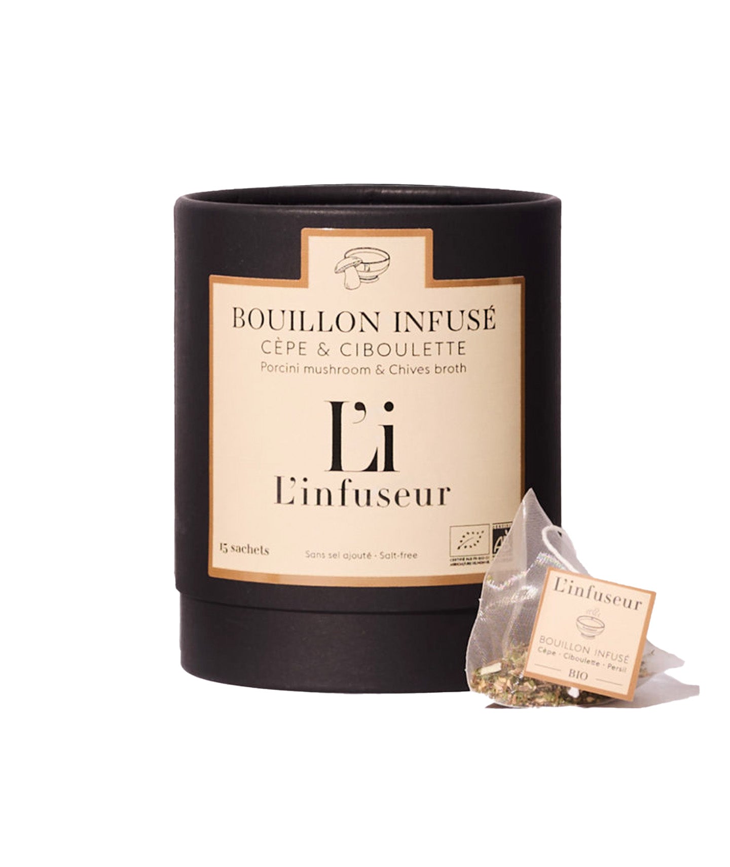Bouillon cèpe et ciboulette bio