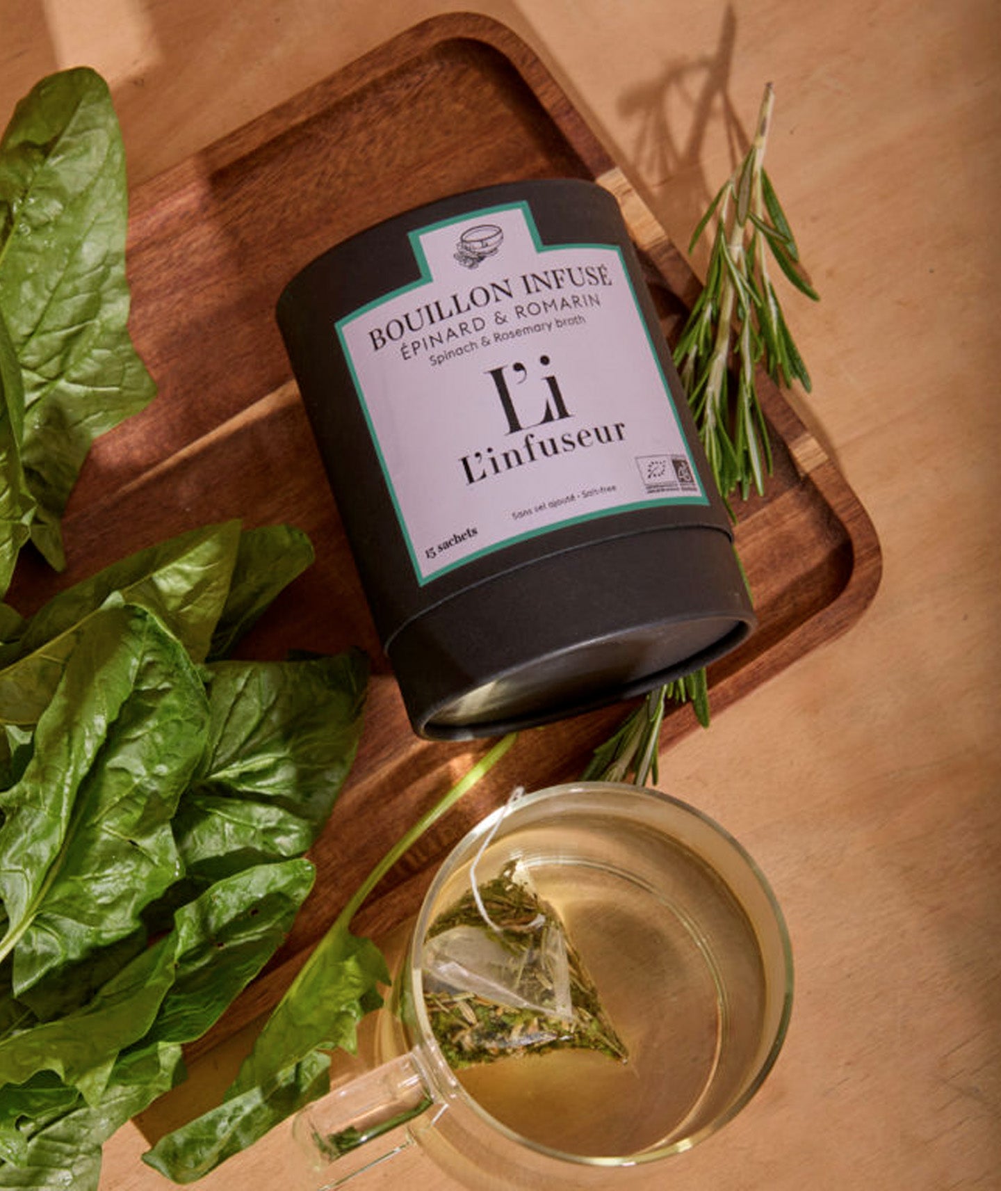 Bouillon épinard et romarin bio