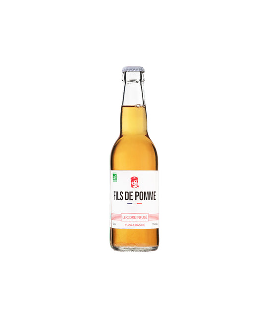 Cidre infusé bio au yuzu et basilic - Cuvée L'audacieux