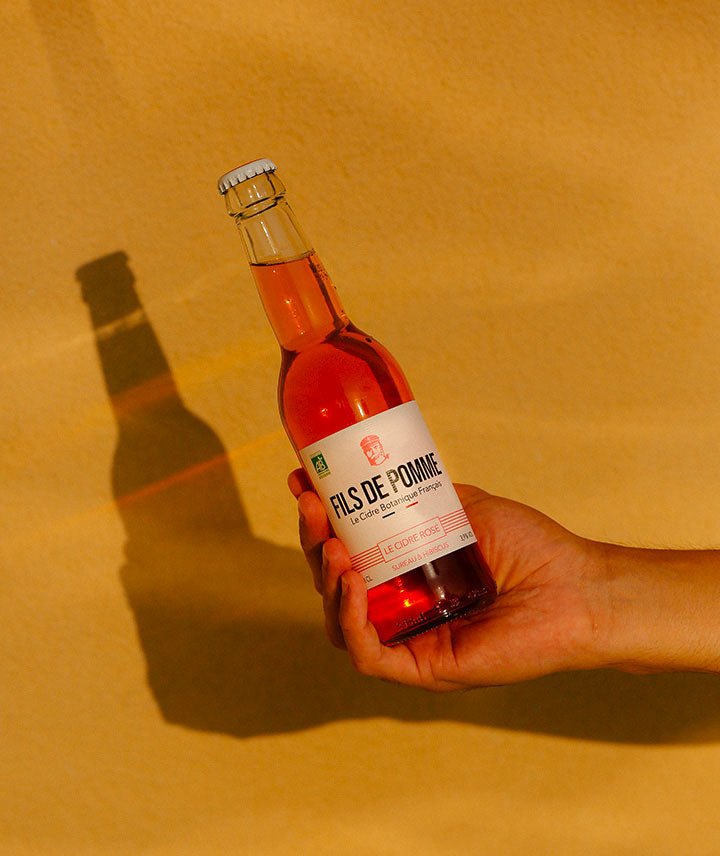 Cidre rosé bio à la fleurs de Sureau et hibiscus petit format - Cuvée La coquette