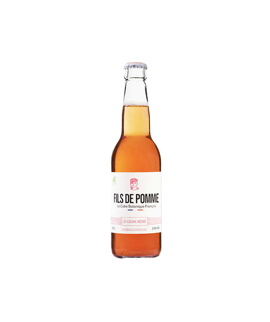 Cidre rosé bio à la fleurs de Sureau et hibiscus petit format - Cuvée La coquette