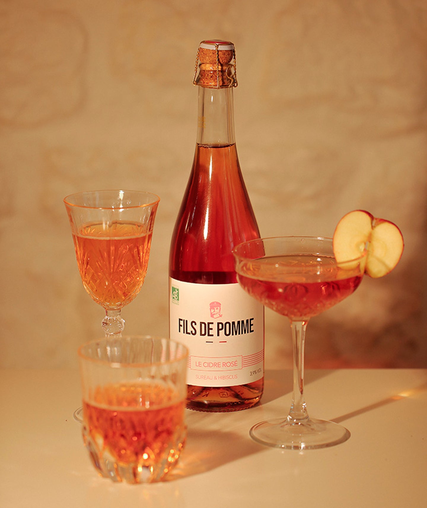 Cidre rosé bio à la fleurs de Sureau et hibiscus - Cuvée La coquette