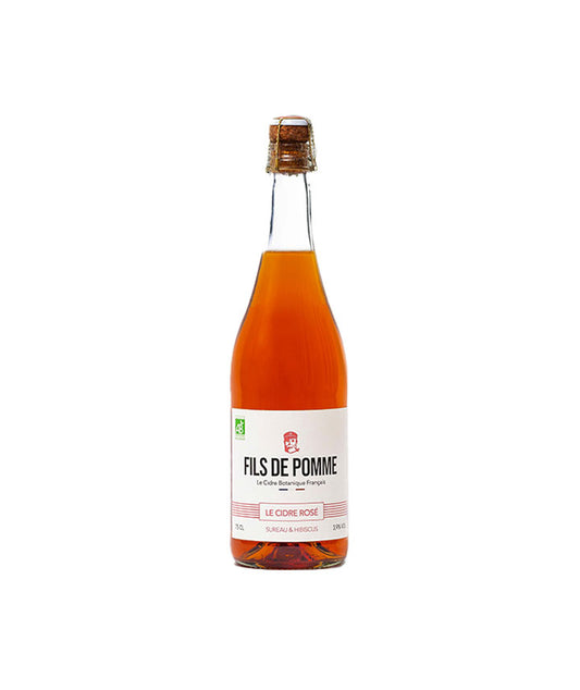 Cidre rosé bio à la fleurs de Sureau et hibiscus - Cuvée La coquette