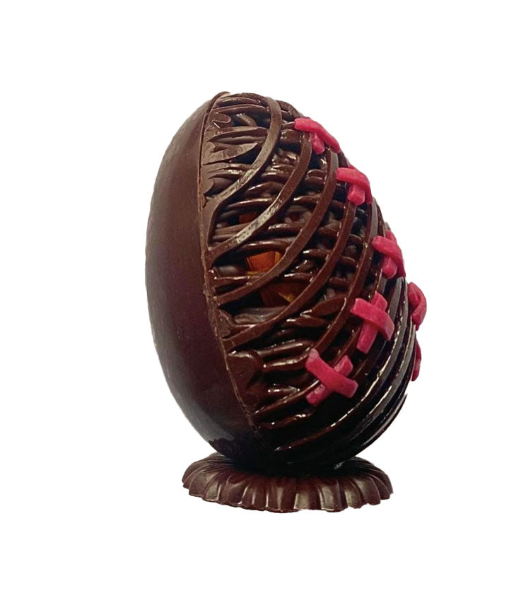 Œuf dentelle 7.5cm chocolat noir