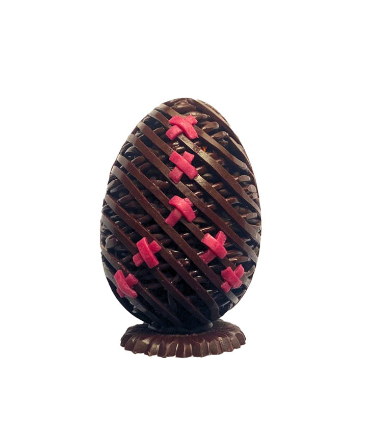 Œuf dentelle 7.5cm chocolat noir