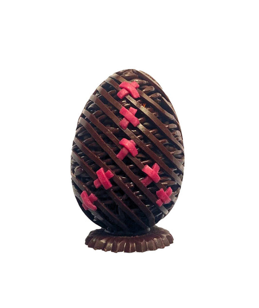 Œuf dentelle 7.5cm chocolat noir