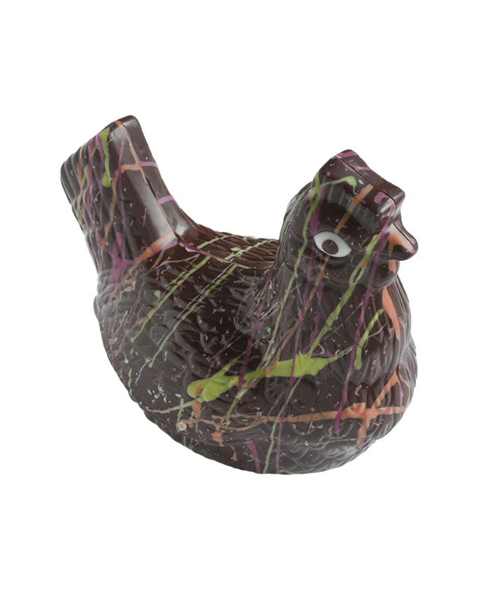 Poule 10 cm chocolat noir