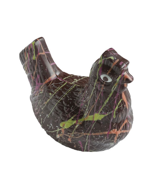 Poule 10 cm chocolat noir