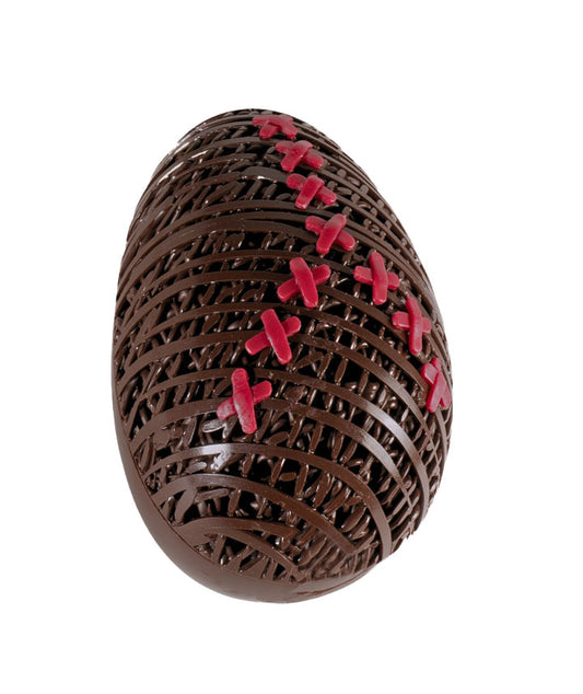 Œuf dentelle 10cm chocolat noir