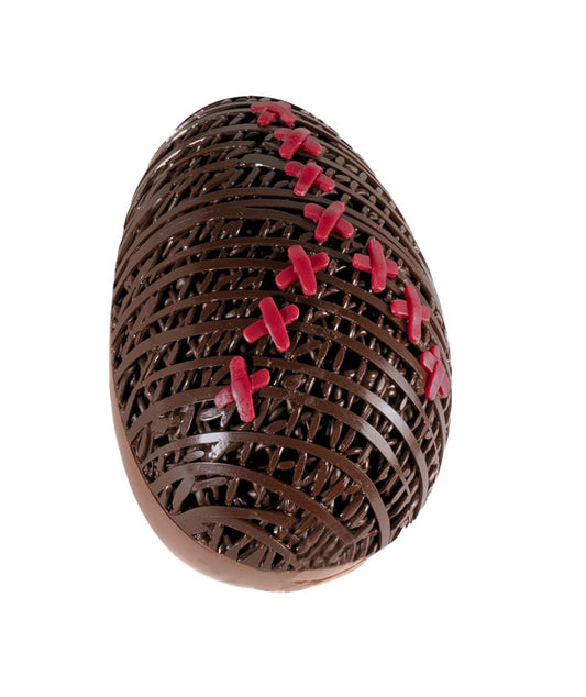 Œuf dentelle 10cm chocolat au lait