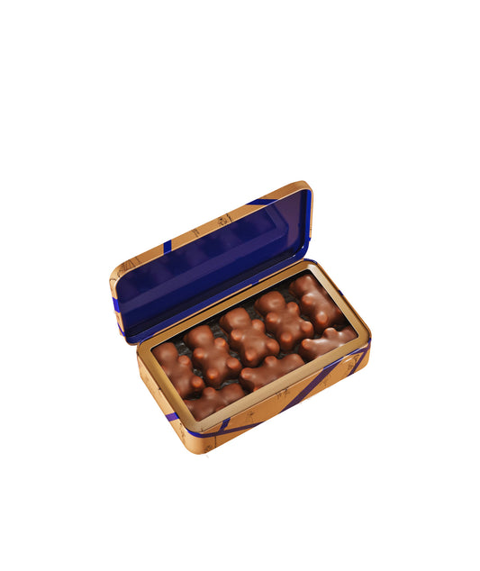 Boite métal ourson chocolat guimauve au lait - 8 pièces