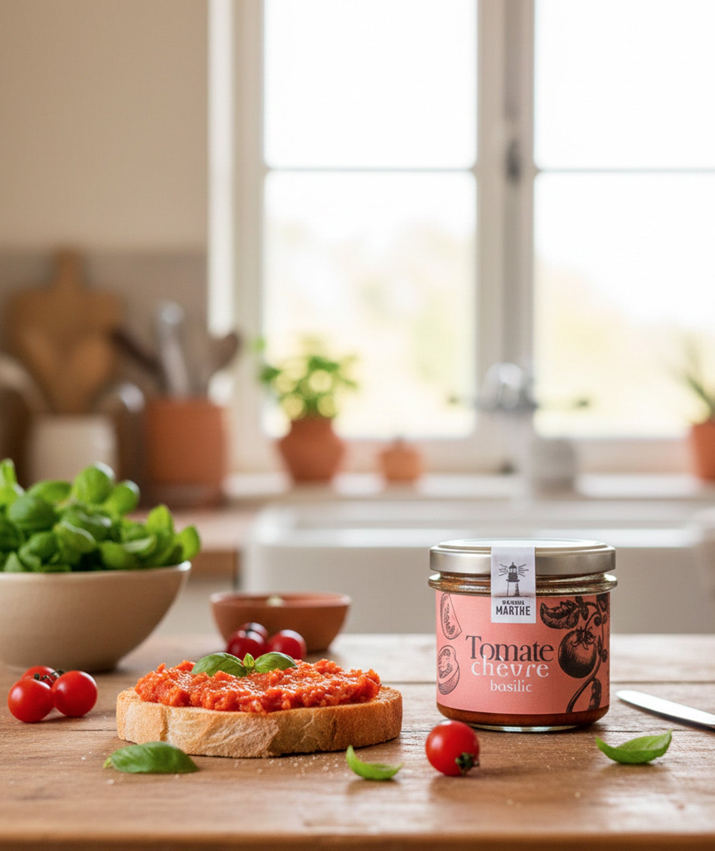 Tomate chèvre basilic