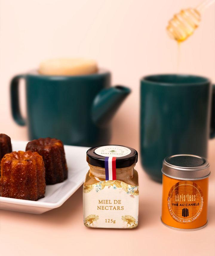 Coffret thé au canelé et miel de nectars