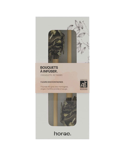 Duo de bouquets de fleurs séchées à infuser bio - Fleurs des montagnes