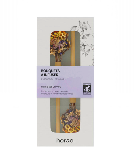 Duo de bouquets de fleurs séchées à infuser bio - Fleurs des champs