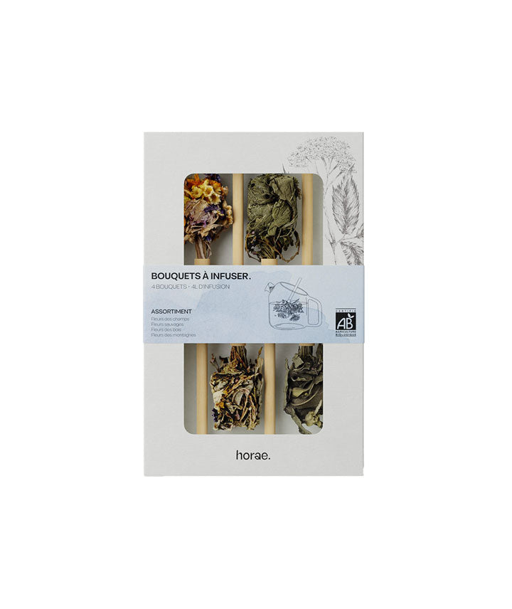 Coffret de 4 bouquets à infuser bio
