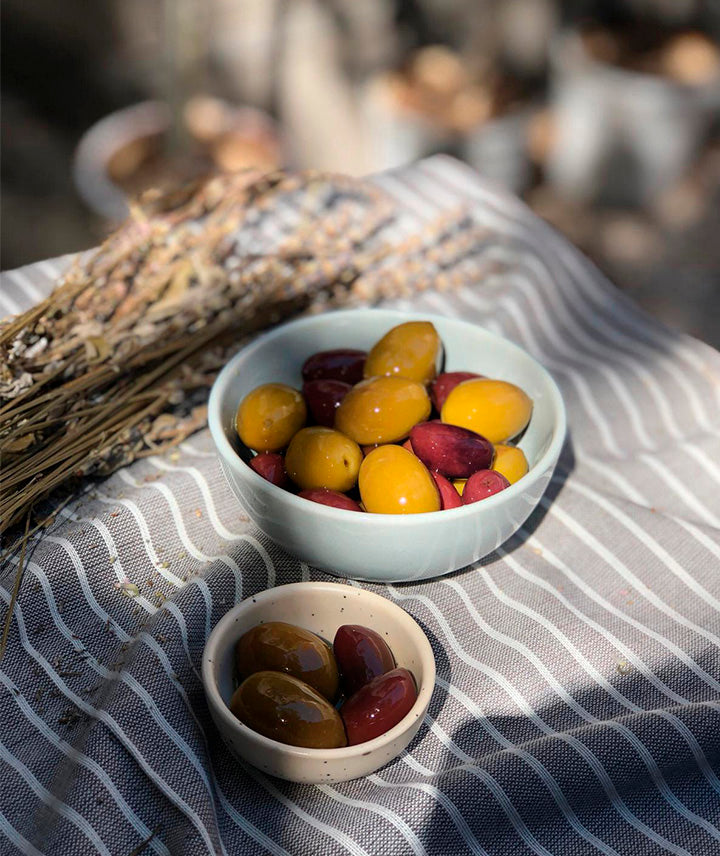 Mix olives Kalamata & vertes à l'huile d'olive