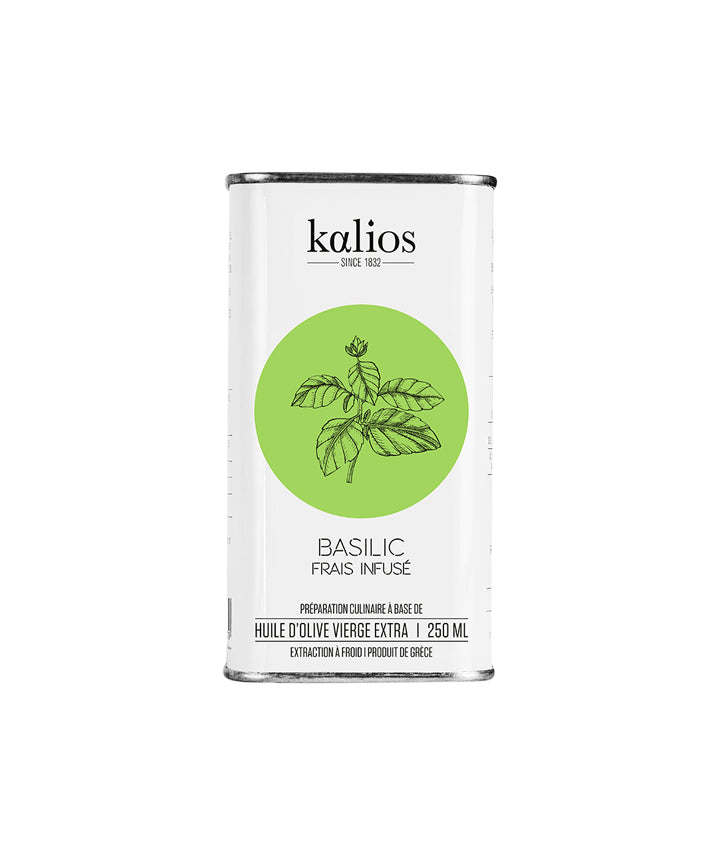 Huile d'olive infusée Basilic