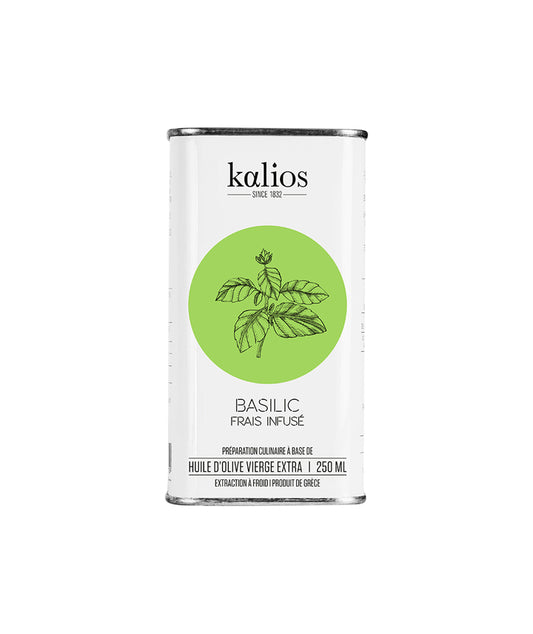 Huile d'olive infusée Basilic