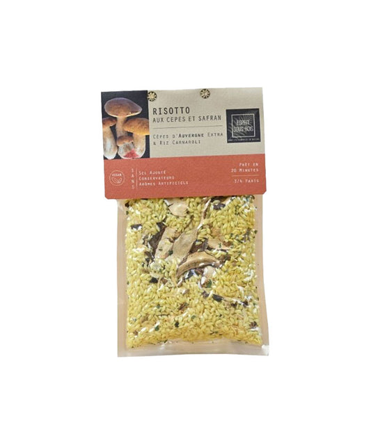 Risotto Cèpes d'Auvergne et Safran vue face aux Galeries Lafayette Le Gourmet