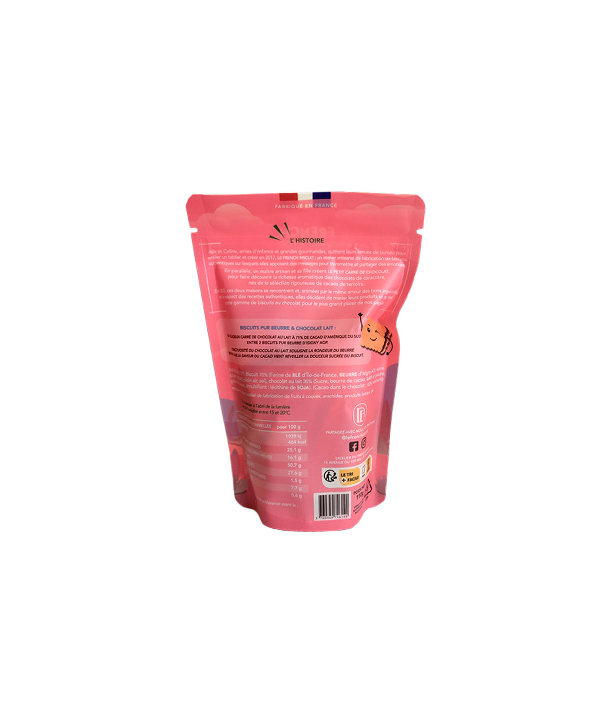 Biscuits pur beurre fourrés chocolat au lait