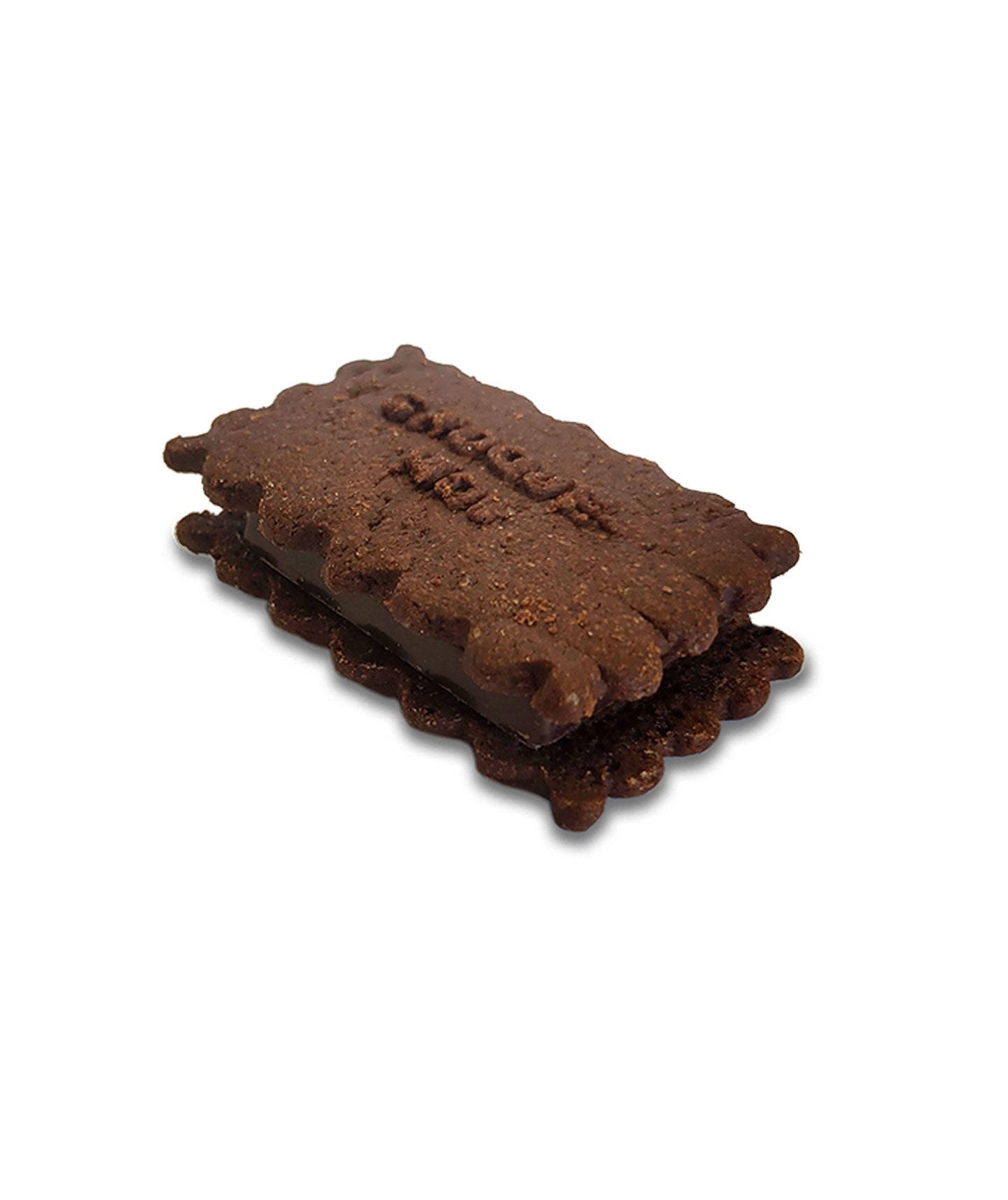 Biscuits cacao fourrés chocolat noir