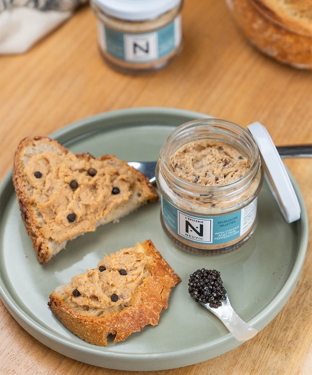 Coffret trio de rillettes d'esturgeon
