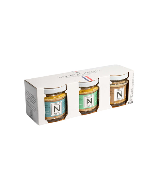 Coffret trio de rillettes d'esturgeon