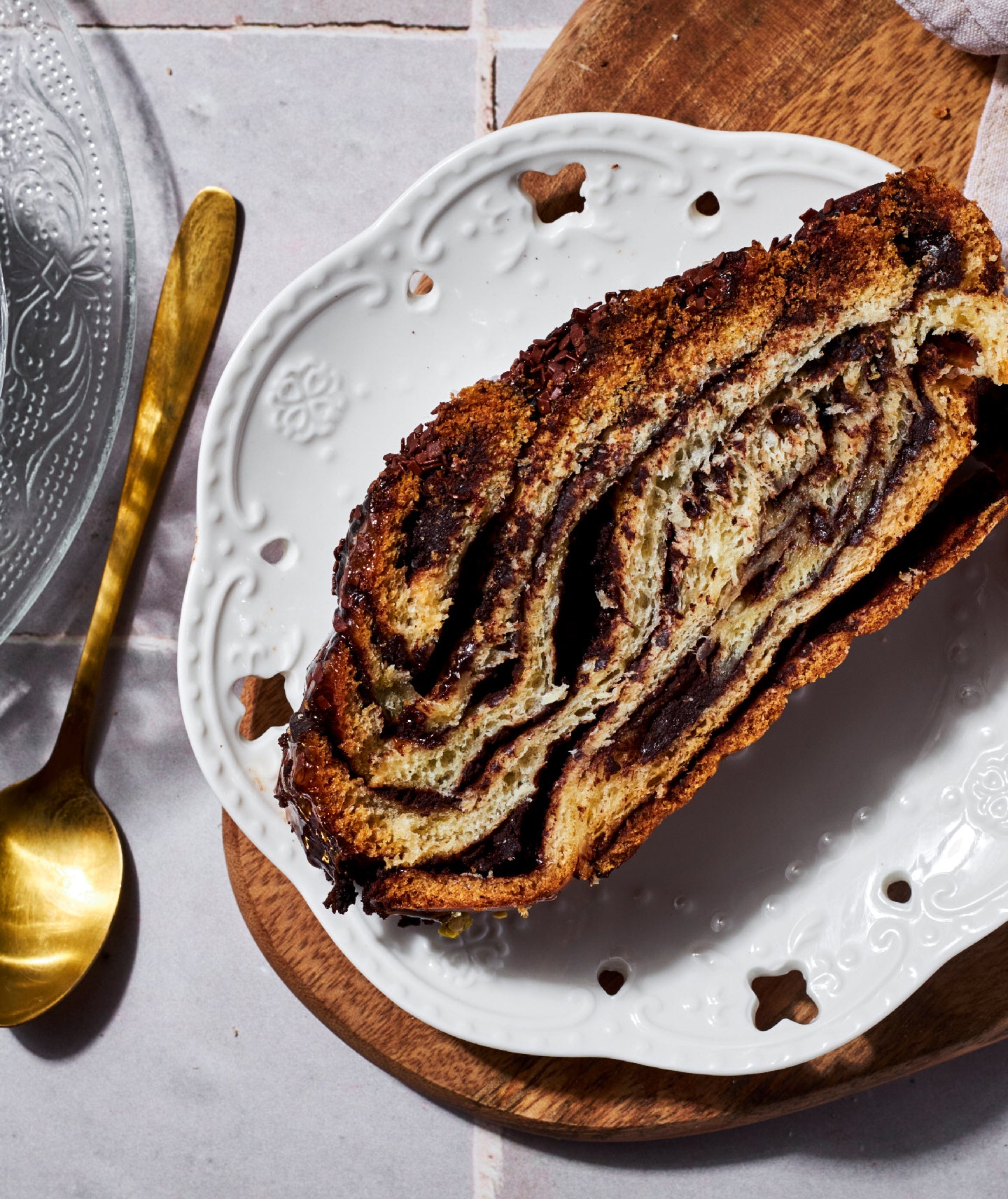 Tranche de Babka au chocolat