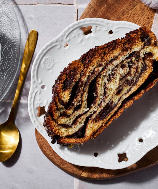 Tranche de Babka au chocolat