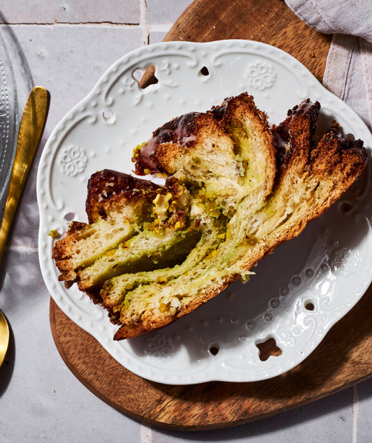 Tranche de Babka à la pistache