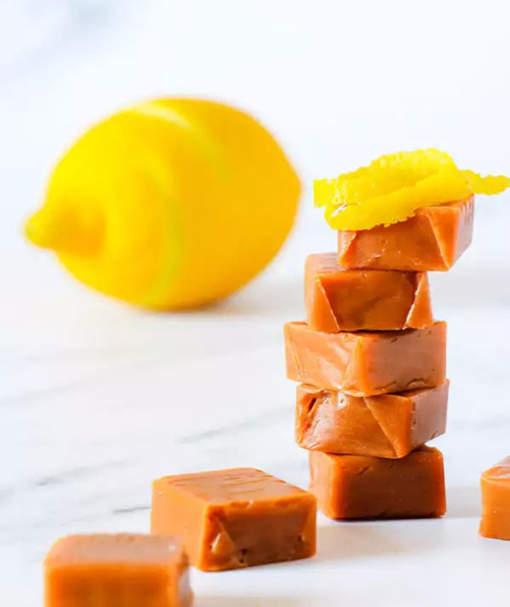 Etui 12 caramels huile d'olive et citron