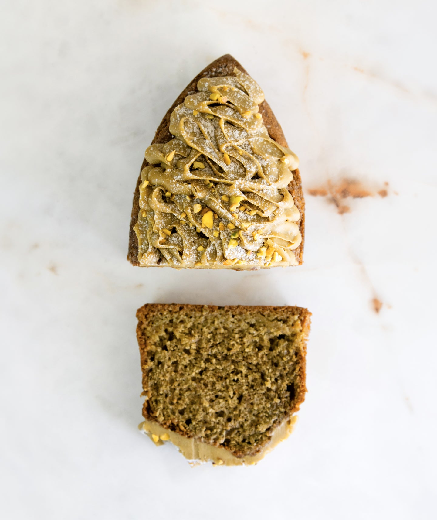 Cake pistache et fleur d'oranger - 4-5 personnes