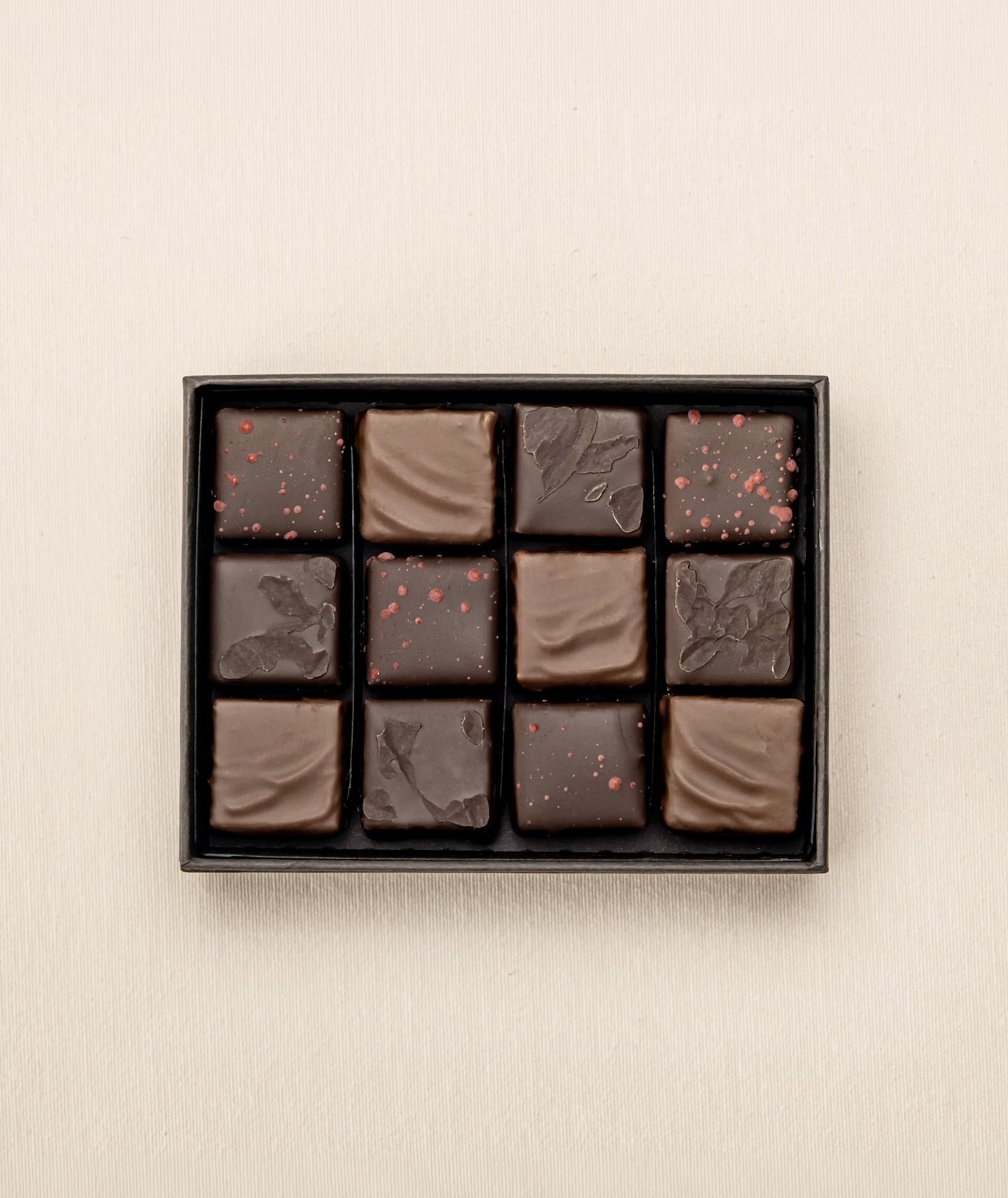 Coffret de 12 ganaches chocolat