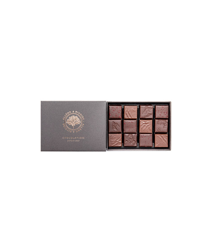 Coffret de 12 ganaches chocolat