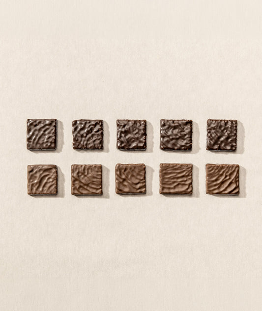 Coffret de 10 sablés bretons au chocolat noir et lait