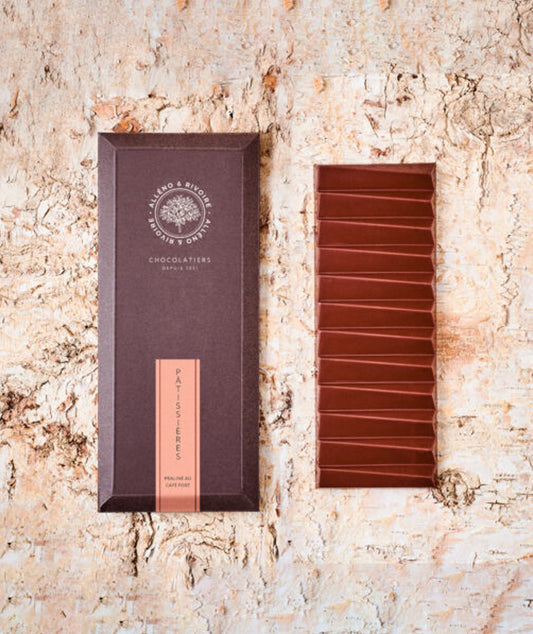 Tablette chocolat noir et praliné au café fort