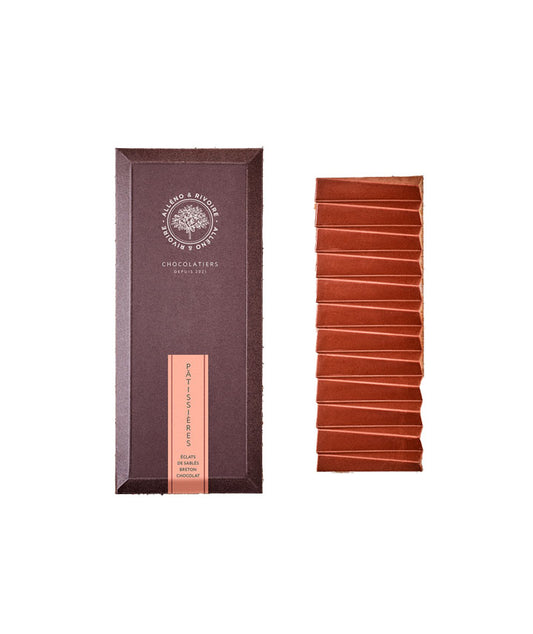 Tablette chocolat au lait et éclats de sablé Breton