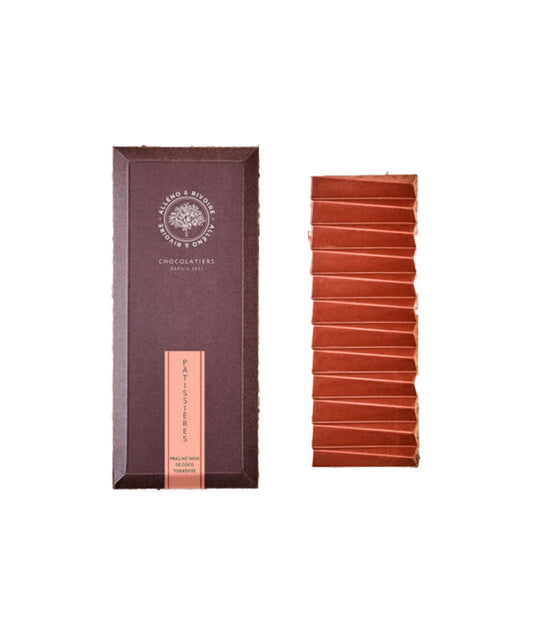 Tablette chocolat au lait et praliné noix de coco