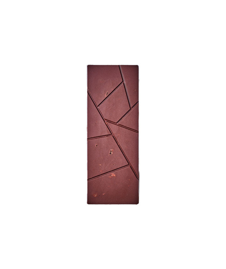 Tablette chocolat noir et meringue végétale acidulée